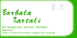 borbala kartali business card